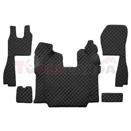 Floor mat F-CORE SCANIA, on the whole floor, ECO-LEATHER, quantity per set 5 szt. (material - eco-leather, colour - black, autom