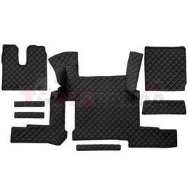 Floor mat F-CORE, on the whole floor, ECO-LEATHER, quantity per set 7 szt. (material - eco-leather, colour - black, automatic tr