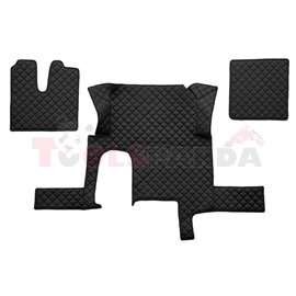 Floor mat F-CORE MAN, on the whole floor, ECO-LEATHER, quantity per set 3 szt. (material - eco-leather, colour - black, automati