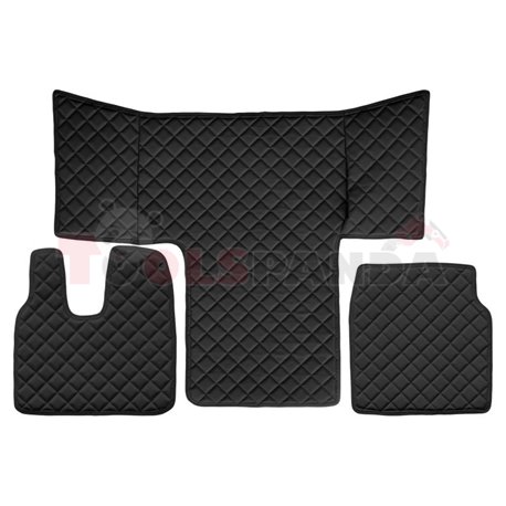 Floor mat F-CORE MAN, on the whole floor, ECO-LEATHER, quantity per set 3 szt. (material - eco-leather, colour - black, cab L, c