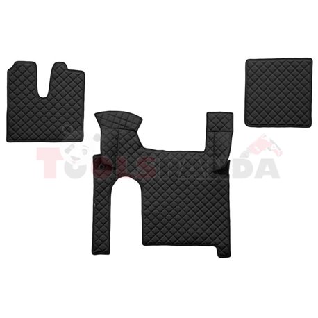 Floor mat F-CORE MAN, on the whole floor, ECO-LEATHER, quantity per set 3 szt. (material - eco-leather, colour - black, manual t