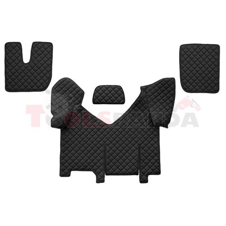 Floor mat F-CORE IVECO, on the whole floor, ECO-LEATHER, quantity per set 4 szt. (material - eco-leather, colour - black, automa