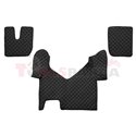 Floor mat F-CORE IVECO, on the whole floor, ECO-LEATHER, quantity per set 3 szt. (material - eco-leather, colour - black, automa