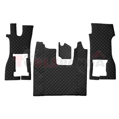 Floor mat F-CORE SCANIA, on the whole floor, ECO-LEATHER, quantity per set 4 szt. (material - eco-leather, colour - black, conve