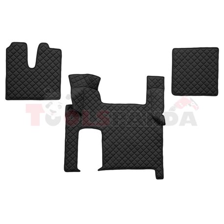 Floor mat F-CORE MAN, on the whole floor, ECO-LEATHER, quantity per set 3 szt. (material - eco-leather, colour - black, automati