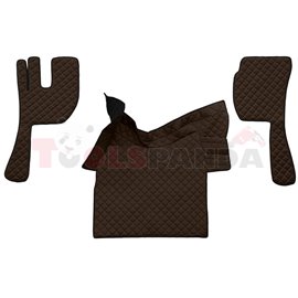 Floor mat F-CORE VOLVO, on the whole floor, ECO-LEATHER, quantity per set 3 szt. (material - eco-leather, colour - brown, automa