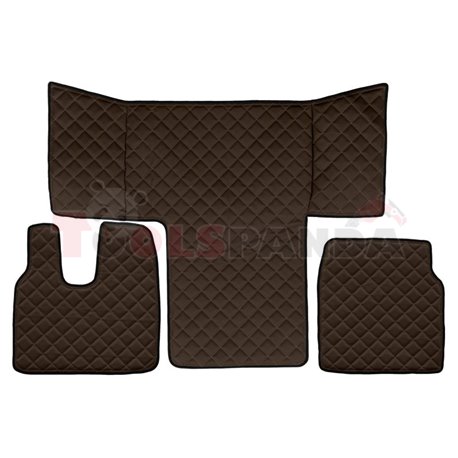 Floor mat F-CORE MAN, on the whole floor, ECO-LEATHER, quantity per set 3 szt. (material - eco-leather, colour - brown, cab L, c