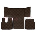 Floor mat F-CORE MAN, on the whole floor, ECO-LEATHER, quantity per set 3 szt. (material - eco-leather, colour - brown, cab L, c