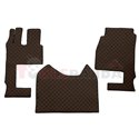 Floor mat F-CORE, on the whole floor, ECO-LEATHER, quantity per set 3 szt. (material - eco-leather, colour - brown, convertible 