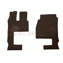 Floor mat F-CORE, on the whole floor, ECO-LEATHER, quantity per set 3 szt. (material - eco-leather, colour - brown, convertible 