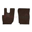 Floor mat F-CORE DAF, on the whole floor, ECO-LEATHER, quantity per set 3 szt. (material - eco-leather, colour - brown, manual t