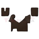 Floor mat F-CORE IVECO, on the whole floor, ECO-LEATHER, quantity per set 3 szt. (material - eco-leather, colour - brown, automa