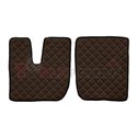 Floor mat F-CORE IVECO, on the whole floor, ECO-LEATHER, quantity per set 3 szt. (material - eco-leather, colour - brown, automa