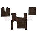 Floor mat F-CORE MAN, on the whole floor, ECO-LEATHER, quantity per set 3 szt. (material - eco-leather, colour - brown, manual t