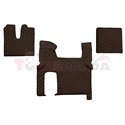 Floor mat F-CORE MAN, on the whole floor, ECO-LEATHER, quantity per set 3 szt. (material - eco-leather, colour - brown, automati