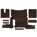 Floor mat F-CORE, on the whole floor, ECO-LEATHER, quantity per set 7 szt. (material - eco-leather, colour - brown, automatic tr