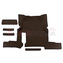 Floor mat F-CORE, on the whole floor, ECO-LEATHER, quantity per set 7 szt. (material - eco-leather, colour - brown, automatic tr