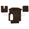 Floor mat F-CORE MAN, on the whole floor, ECO-LEATHER, quantity per set 3 szt. (material - eco-leather, colour - brown, wide cab