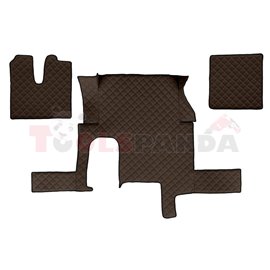 Floor mat F-CORE MAN, on the whole floor, ECO-LEATHER, quantity per set 3 szt. (material - eco-leather, colour - brown, automati