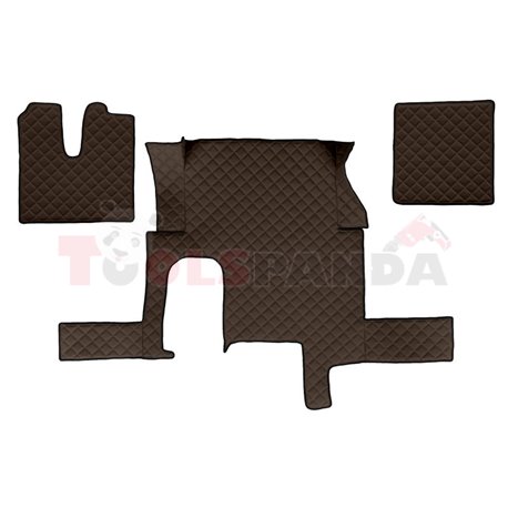 Floor mat F-CORE MAN, on the whole floor, ECO-LEATHER, quantity per set 3 szt. (material - eco-leather, colour - brown, automati