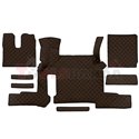 Floor mat F-CORE, on the whole floor, ECO-LEATHER, quantity per set 7 szt. (material - eco-leather, colour - brown, automatic tr