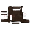 Floor mat F-CORE, on the whole floor, ECO-LEATHER, quantity per set 7 szt. (material - eco-leather, colour - brown, automatic tr