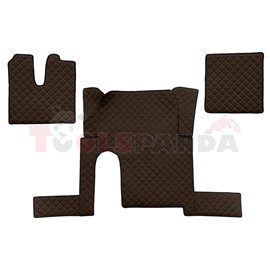 Floor mat F-CORE MAN, on the whole floor, ECO-LEATHER, quantity per set 3 szt. (material - eco-leather, colour - brown, manual t