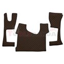 Floor mat F-CORE MERCEDES, on the whole floor, ECO-LEATHER, quantity per set 3 szt. (material - eco-leather, colour - brown, nar