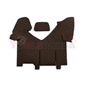 Floor mat F-CORE IVECO, on the whole floor, ECO-LEATHER, quantity per set 4 szt. (material - eco-leather, colour - brown, automa