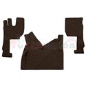 Floor mat F-CORE VOLVO, on the whole floor, ECO-LEATHER, quantity per set 3 szt. (material - eco-leather, colour - brown, automa