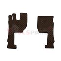 Floor mat F-CORE VOLVO, on the whole floor, ECO-LEATHER, quantity per set 3 szt. (material - eco-leather, colour - brown, automa