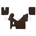 Floor mat F-CORE IVECO, on the whole floor, ECO-LEATHER, quantity per set 3 szt. (material - eco-leather, colour - brown, manual