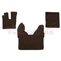 Floor mat F-CORE DAF, on the whole floor, ECO-LEATHER, quantity per set 3 szt. (material - eco-leather, colour - brown, automati