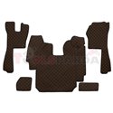 Floor mat F-CORE SCANIA, on the whole floor, ECO-LEATHER, quantity per set 5 szt. (material - eco-leather, colour - brown, autom