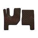 Floor mat F-CORE RENAULT, on the whole floor, ECO-LEATHER, quantity per set 3 szt. (material - eco-leather, colour - brown, high