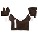 Floor mat F-CORE RENAULT, on the whole floor, ECO-LEATHER, quantity per set 3 szt. (material - eco-leather, colour - brown) RVI 