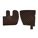 Floor mat F-CORE RENAULT, on the whole floor, ECO-LEATHER, quantity per set 3 szt. (material - eco-leather, colour - brown) RVI 