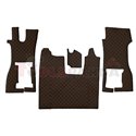 Floor mat F-CORE SCANIA, on the whole floor, ECO-LEATHER, quantity per set 4 szt. (material - eco-leather, colour - brown, conve