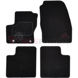 Floor mats (set, velours, 4pcs, colour black) FORD GRAND C-MAX 12.10- van