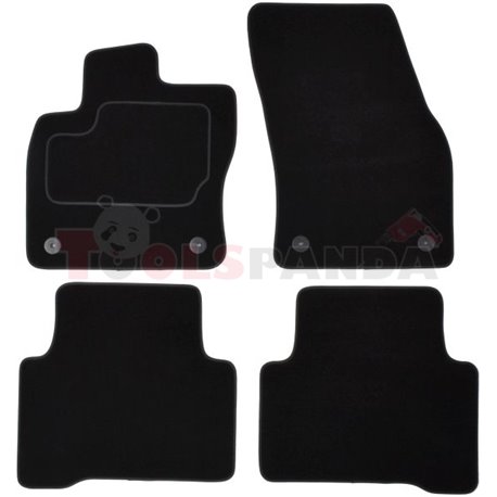 Floor mats (set, velours, colour black, 5 places) VW TOURAN 05.15- van