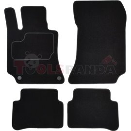 Floor mats (set, velours, 4pcs, colour black) MERCEDES CLS (C219) 10.04-12.10 coupe