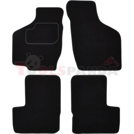 Floor mats (set, velours, 4pcs, colour black) SUZUKI IGNIS I 10.00-09.03 saloon