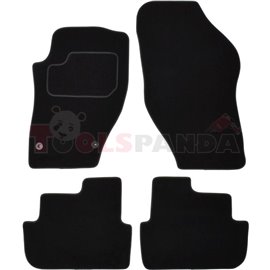 Floor mats (set, velours, colour black) PEUGEOT 308 CC 04.09-12.14 cabrio/coupe