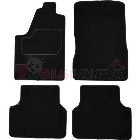 Floor mats (set, velours, colour black) PEUGEOT PARTNER 06.96-12.15 van