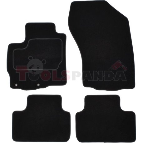 Floor mats (set, velours, colour black) PEUGEOT 4008 05.12- off-road/suv