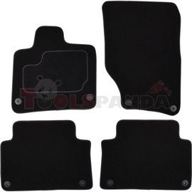 Floor mats (set, velours, 4pcs, colour black, 7 seats) AUDI Q7 03.06-08.15 off-road/suv