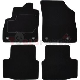 Floor mats (set, velours, colour black) OPEL ASTRA K 06.15- saloon