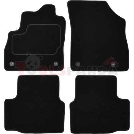 Floor mats (set, velours, colour black) OPEL ASTRA K 06.15- saloon