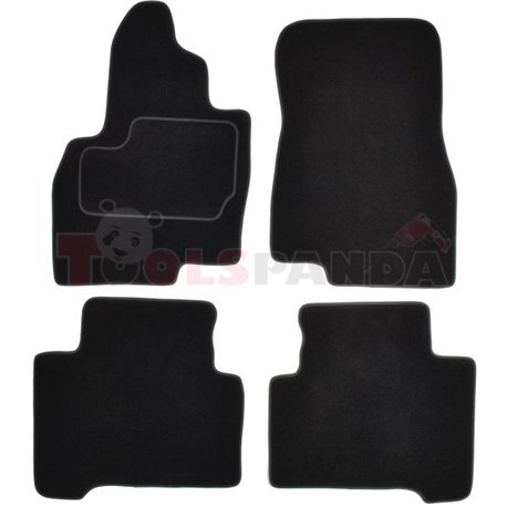 Floor mats (set, velours, colour black, 5 door) MITSUBISHI GRANDIS 04.04-12.11 van