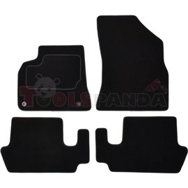 Floor mats (set, velours, colour black) PEUGEOT 3008 06.09-08.16 van